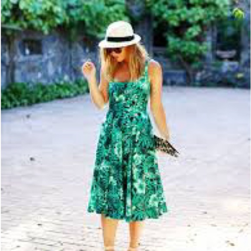 Zara Green Floral Women's Dress